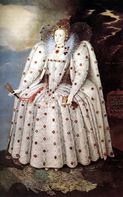GHEERAERTS, Marcus the Younger Portrait of Queen Elisabeth dfg Sweden oil painting art